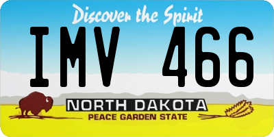 ND license plate IMV466