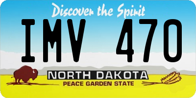 ND license plate IMV470