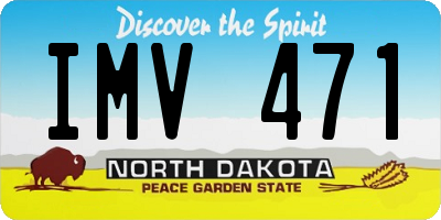 ND license plate IMV471