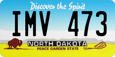 ND license plate IMV473