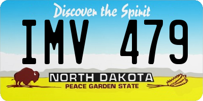 ND license plate IMV479
