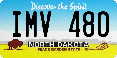 ND license plate IMV480