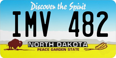 ND license plate IMV482