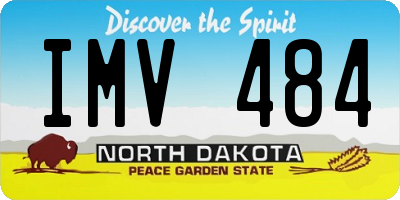 ND license plate IMV484