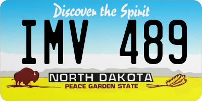 ND license plate IMV489