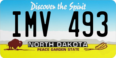 ND license plate IMV493