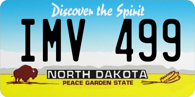ND license plate IMV499