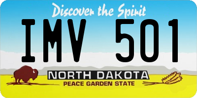 ND license plate IMV501