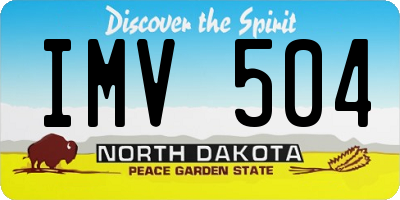 ND license plate IMV504