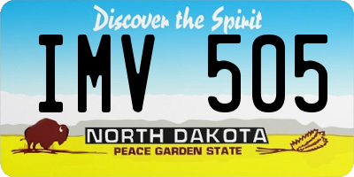 ND license plate IMV505