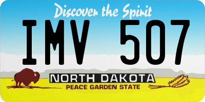 ND license plate IMV507