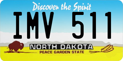 ND license plate IMV511