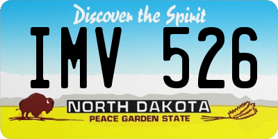 ND license plate IMV526