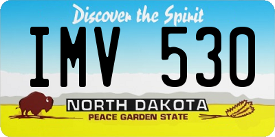 ND license plate IMV530