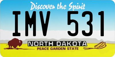 ND license plate IMV531