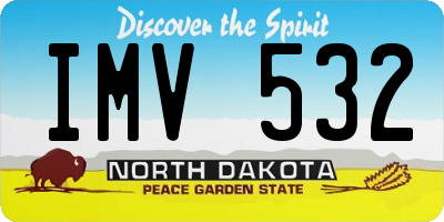 ND license plate IMV532