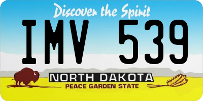 ND license plate IMV539
