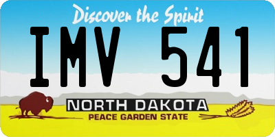 ND license plate IMV541