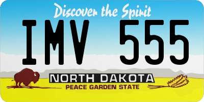 ND license plate IMV555