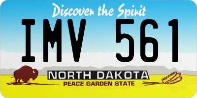ND license plate IMV561