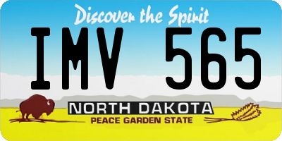 ND license plate IMV565
