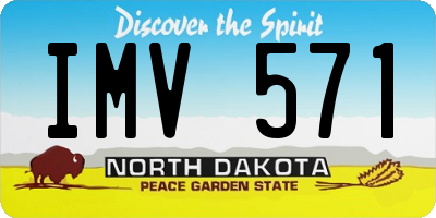 ND license plate IMV571