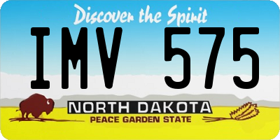ND license plate IMV575