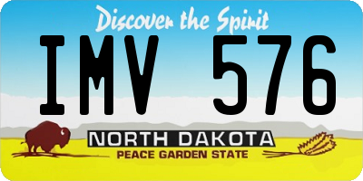 ND license plate IMV576