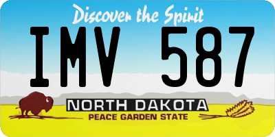 ND license plate IMV587