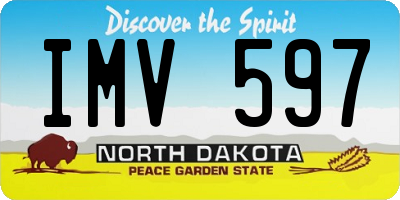 ND license plate IMV597