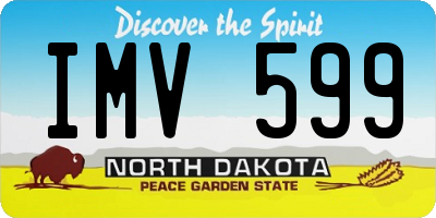 ND license plate IMV599