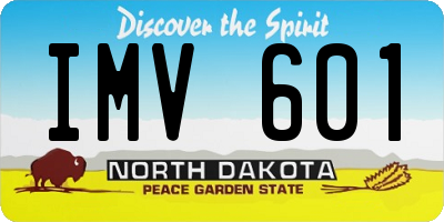 ND license plate IMV601