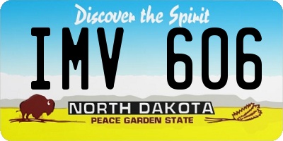 ND license plate IMV606