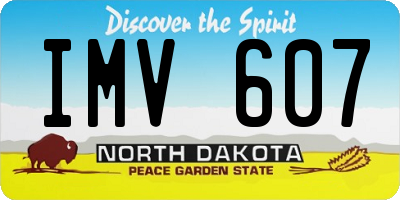 ND license plate IMV607
