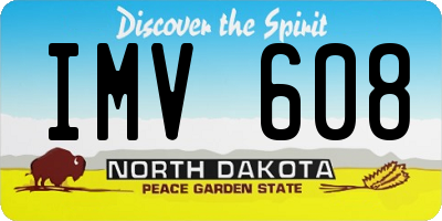ND license plate IMV608