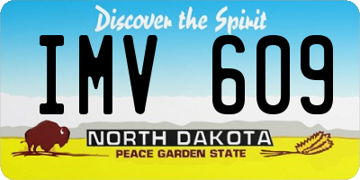 ND license plate IMV609