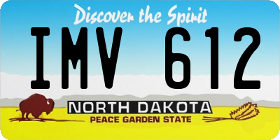 ND license plate IMV612