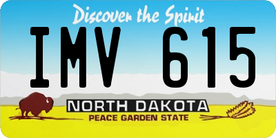 ND license plate IMV615