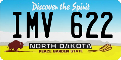 ND license plate IMV622