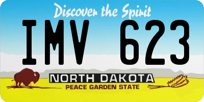 ND license plate IMV623