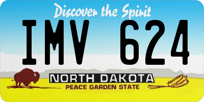 ND license plate IMV624