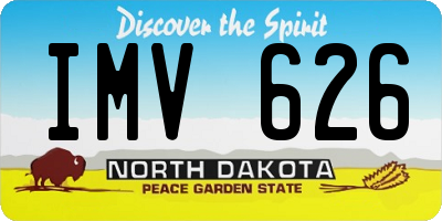 ND license plate IMV626
