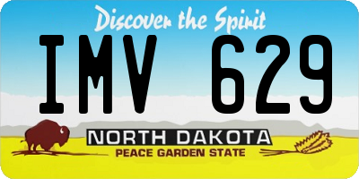ND license plate IMV629