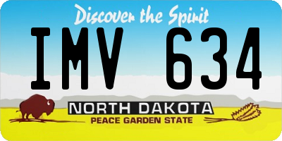 ND license plate IMV634