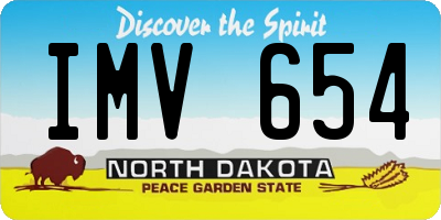 ND license plate IMV654