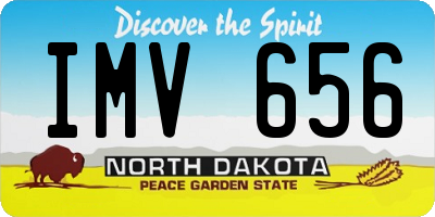 ND license plate IMV656
