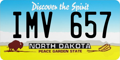 ND license plate IMV657