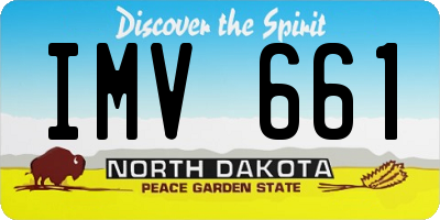 ND license plate IMV661