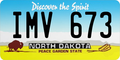 ND license plate IMV673