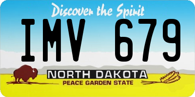 ND license plate IMV679
